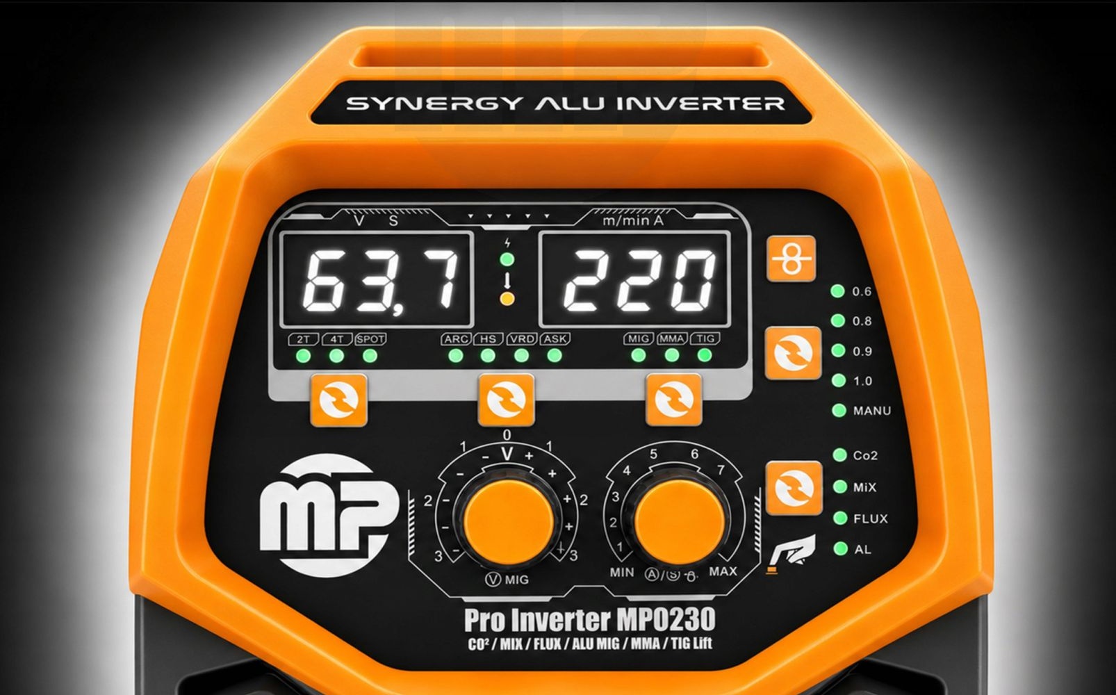 Prawdziwy panel sterowania spawarki Majster PRO MP0230
